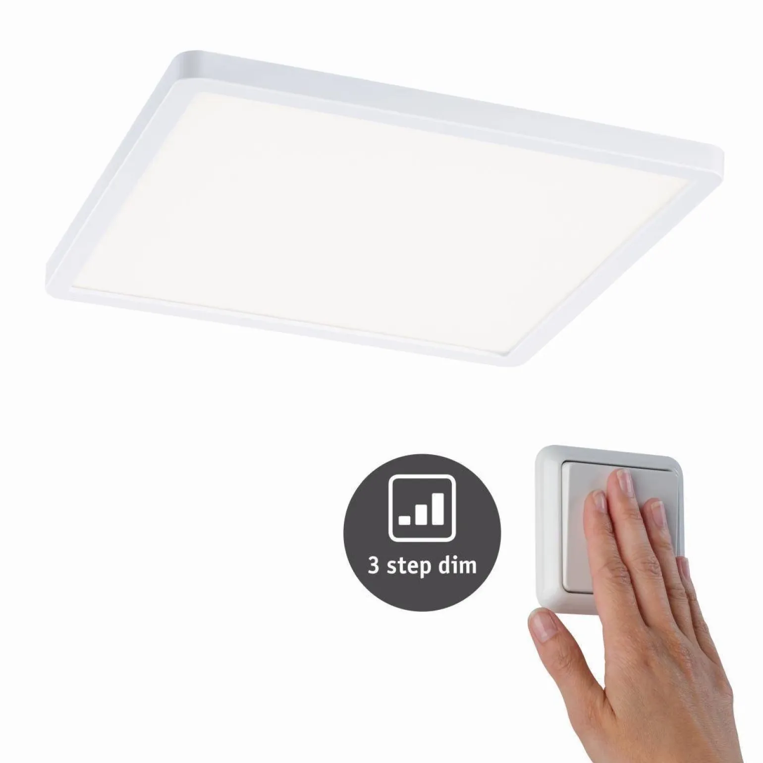 Plafoniera VariFit AREO LED DIM 16W 1400lm 4000K 230x230mm IP44 230V biały matowy / tworzywo sztuczne (PL93060) - PAULMANN