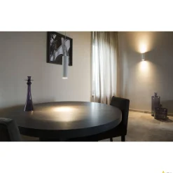 PLASTRA, lampa ścienna, QPAR51, okrągła, Tube, biały gips, maks. 70W (148060) - SLV