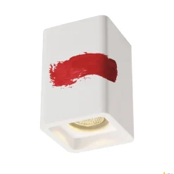 PLASTRA, lampa sufitowa, QPAR51, kwadratowa, biały gips, maks. 35 W (148004) - SLV