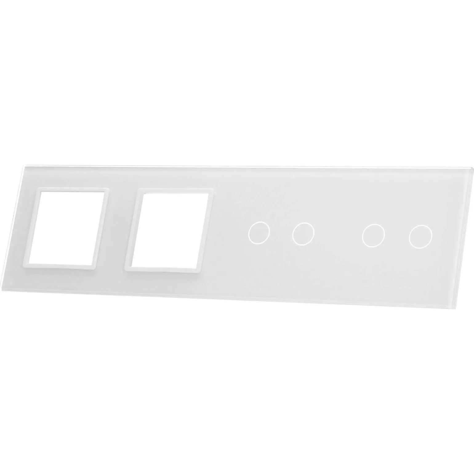 Poczwórny biały panel podwójne miejsce na gniazdo + dwa miejsca na wkład (7022GG-61) LIVOLO
