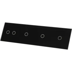 Poczwórny czarny panel szklany (701112-62) LIVOLO