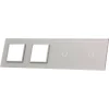 Poczwórny panel szklany srebrny podwójne miejsce na gniazdo + dwa pojedyńcze miejsca na wkład (7011GG-64) LIVOLO
