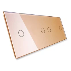 Poczwórny panel szklany w kolorze złotym (70121-63) LIVOLO