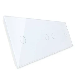 Poczwórny panel szklany w kolorze białym (70121-61) LIVOLO