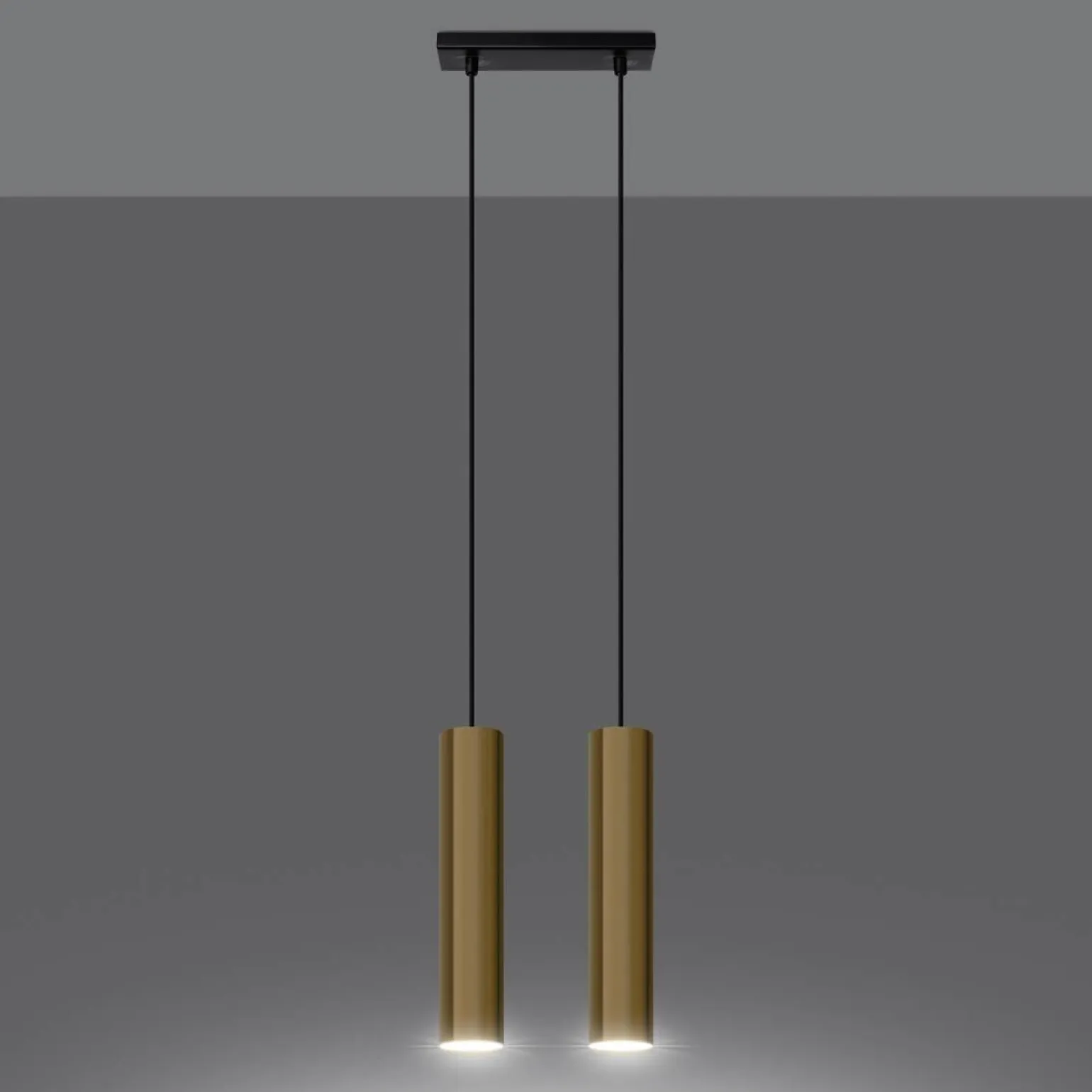 Podwójna Lampa Wisząca LAGOS 2 złoty połysk (SL.1241) - Sollux Lighting