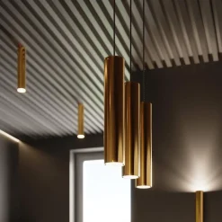 Podwójna Lampa Wisząca LAGOS 2 złoty połysk (SL.1241) - Sollux Lighting