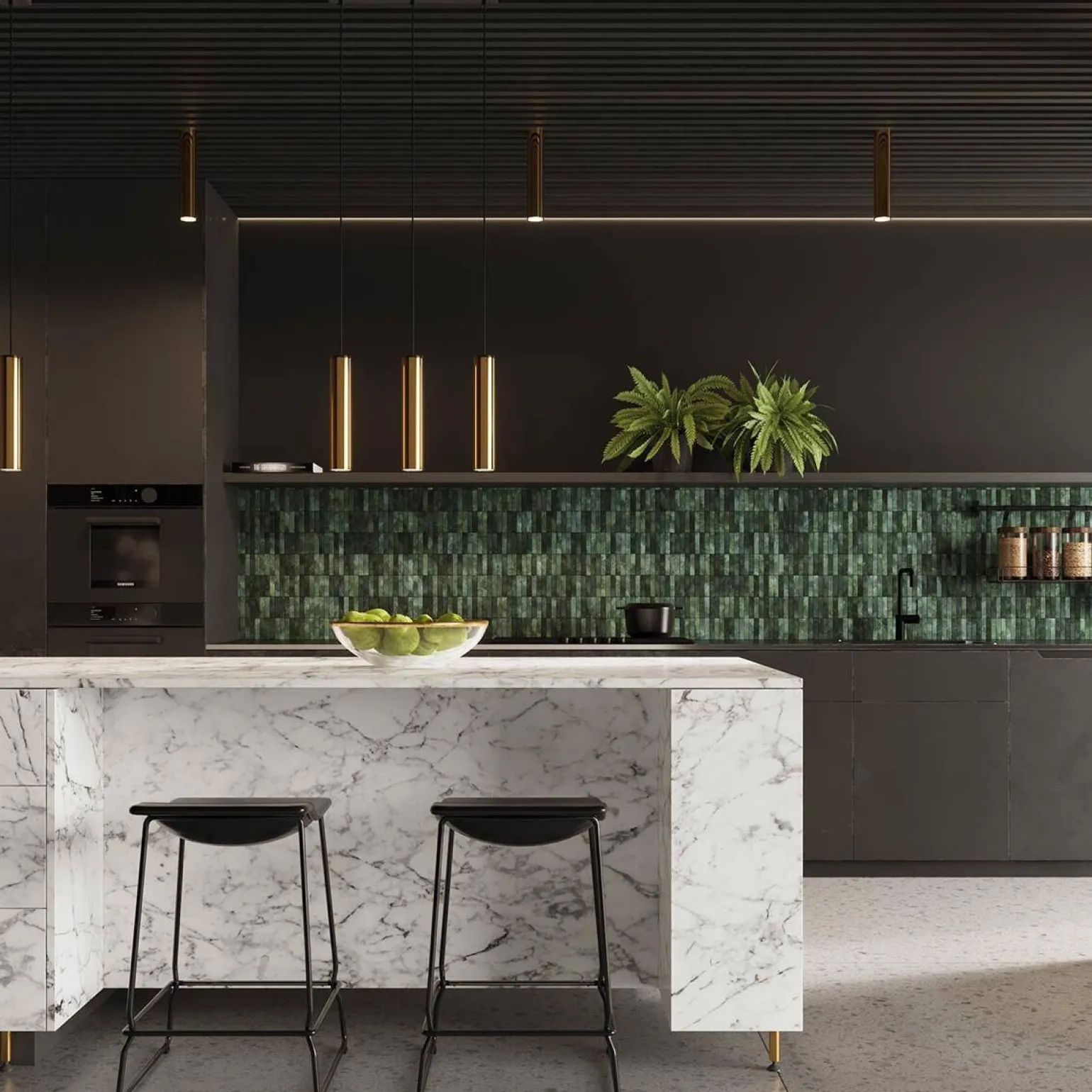 Podwójna Lampa Wisząca LAGOS 2 złoty połysk (SL.1241) - Sollux Lighting