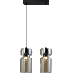 Podwójna lampa wisząca Nivio dymna 2xE27 (LP-2811/2L AM) - Light Prestige