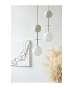 Podwójna lampa wisząca pająk OIO A2 biała z mosiądzem (OIA231P0) - Ummo