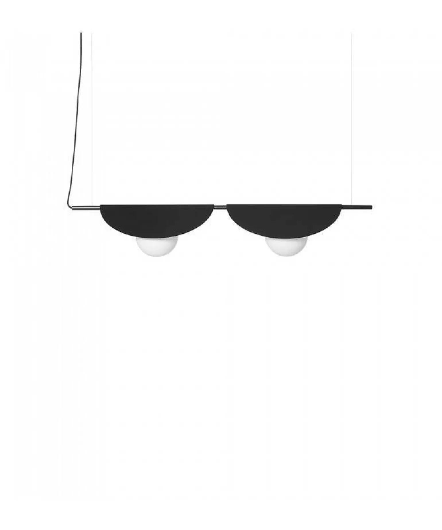 Podwójna lampa wisząca SALLO B czarna (SAB222P0) - Ummo