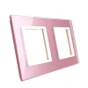 Podwójna ramka szklana w kolorze Różowym (GPF-2-67) LIVOLO