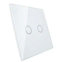 Podwójny biały panel szklany (702-61) LIVOLO