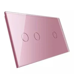 Podwójny panel szklany w kolorze różowym (7012-67) LIVOLO