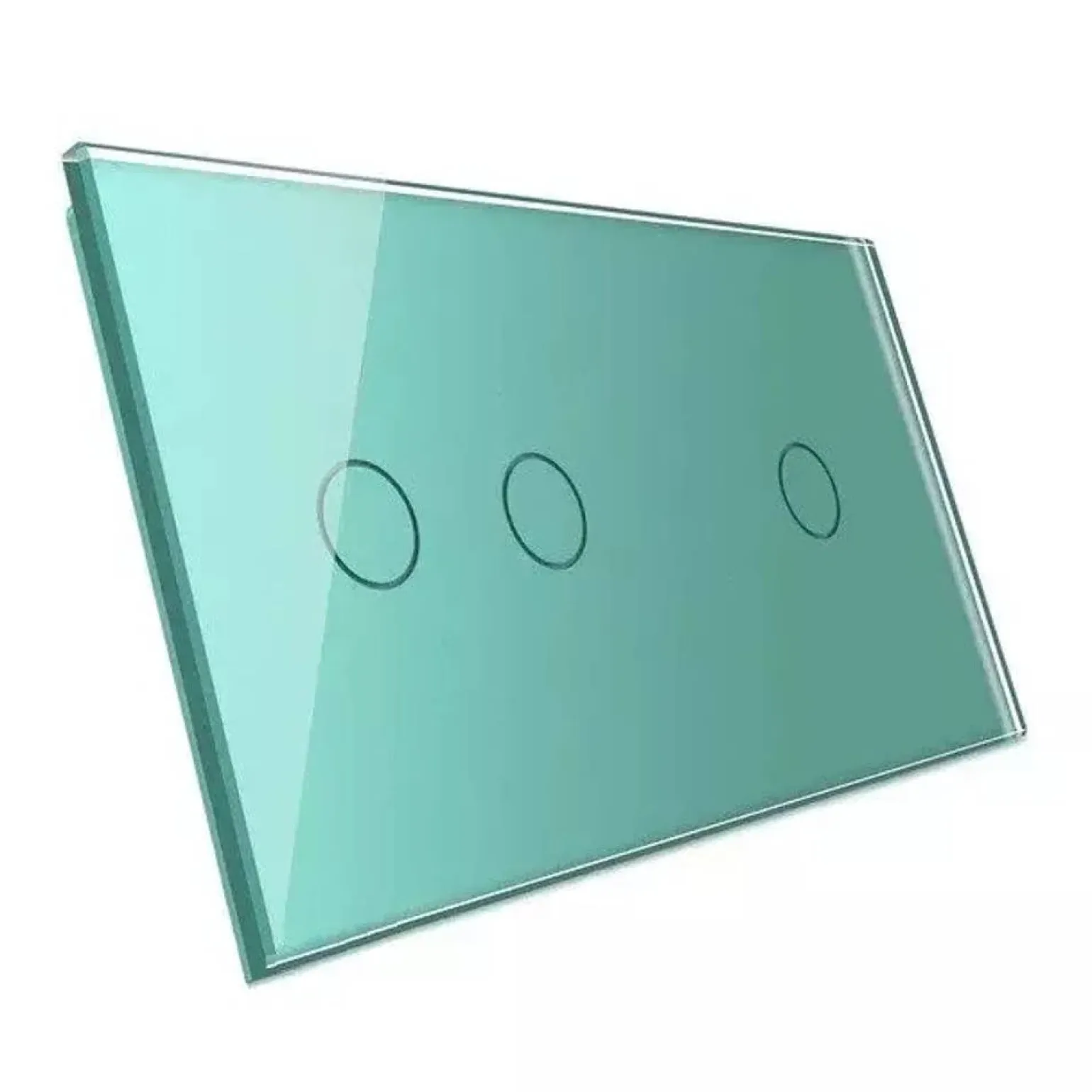 Podwójny panel szklany w kolorze zielonym (7012-68) LIVOLO