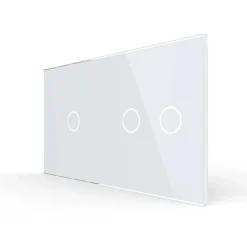 Podwójny panel szklany w kolorze Czarnym (7012-62) LIVOLO