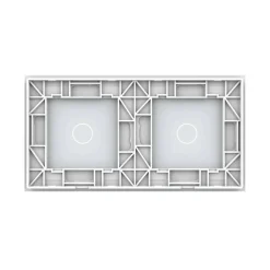 Podwójny panel szklany w kolorze Złotym (7011-63) LIVOLO