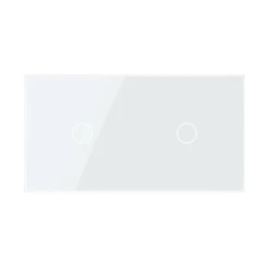 Podwójny panel szklany w kolorze Białym (7011-61) LIVOLO