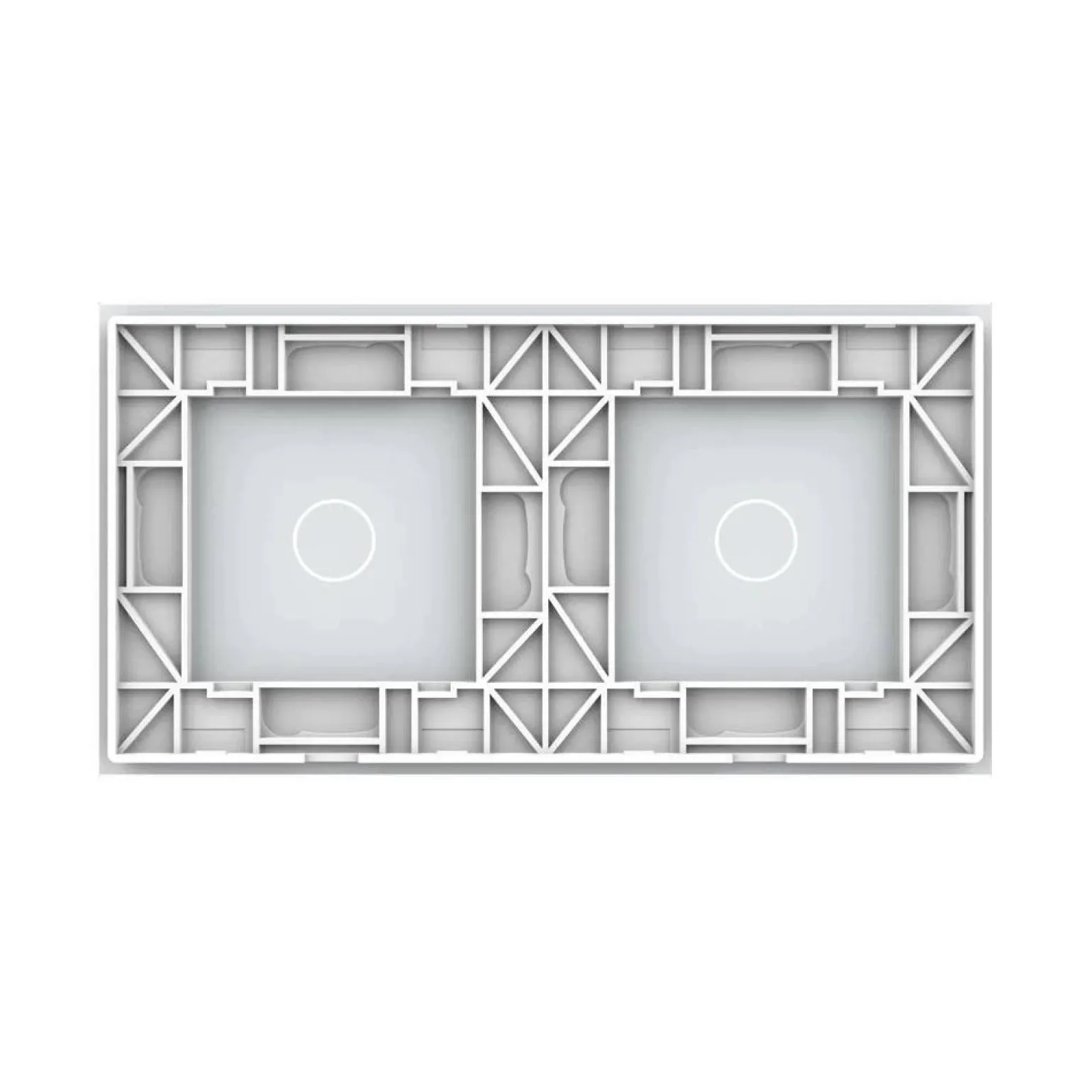 Podwójny panel szklany w kolorze Srebrnym (7011-64) LIVOLO