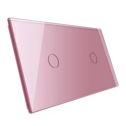 Podwójny panel szklany w kolorze Różowym (7011-67) LIVOLO