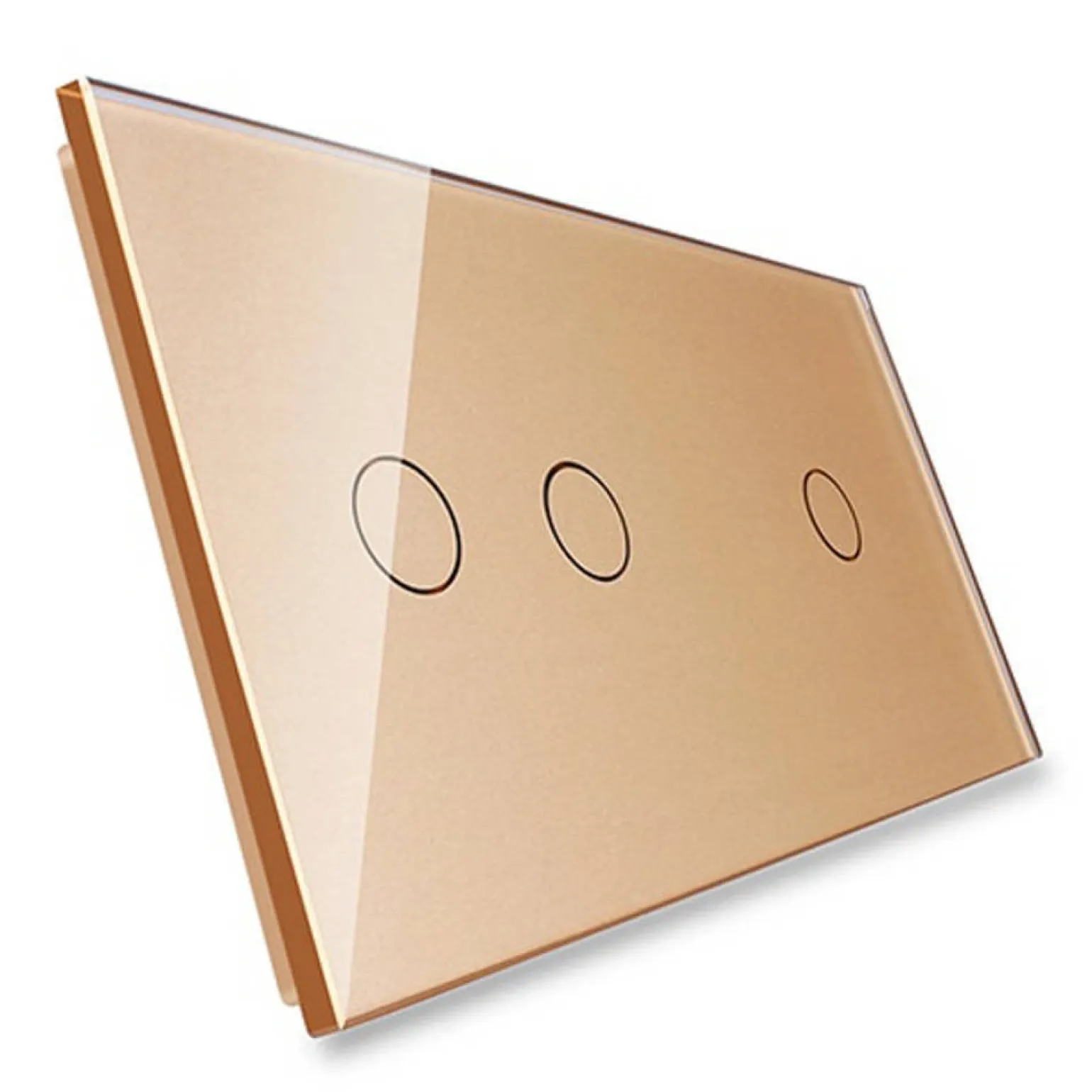 Podwójny panel szklany w kolorze Złotym (7012-63) LIVOLO