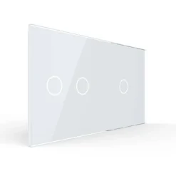 Podwójny panel szklany w kolorze Białym (7012-61) LIVOLO