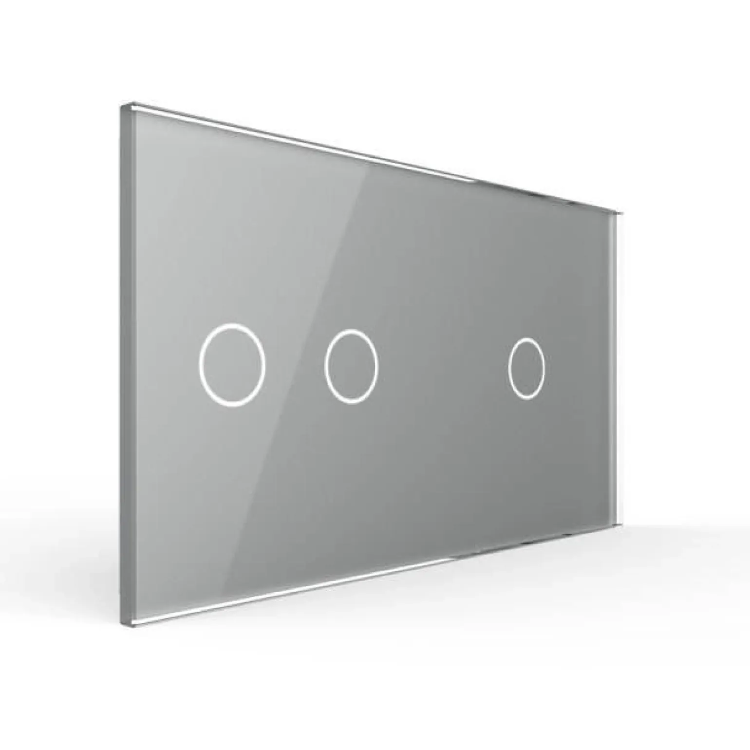 Podwójny panel szklany w kolorze Srebrnym (7012-64) LIVOLO