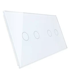 Podwójny panel szklany w kolorze białym (7022-61) LIVOLO