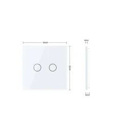 Podwójny różowy panel szklany (702-67) LIVOLO