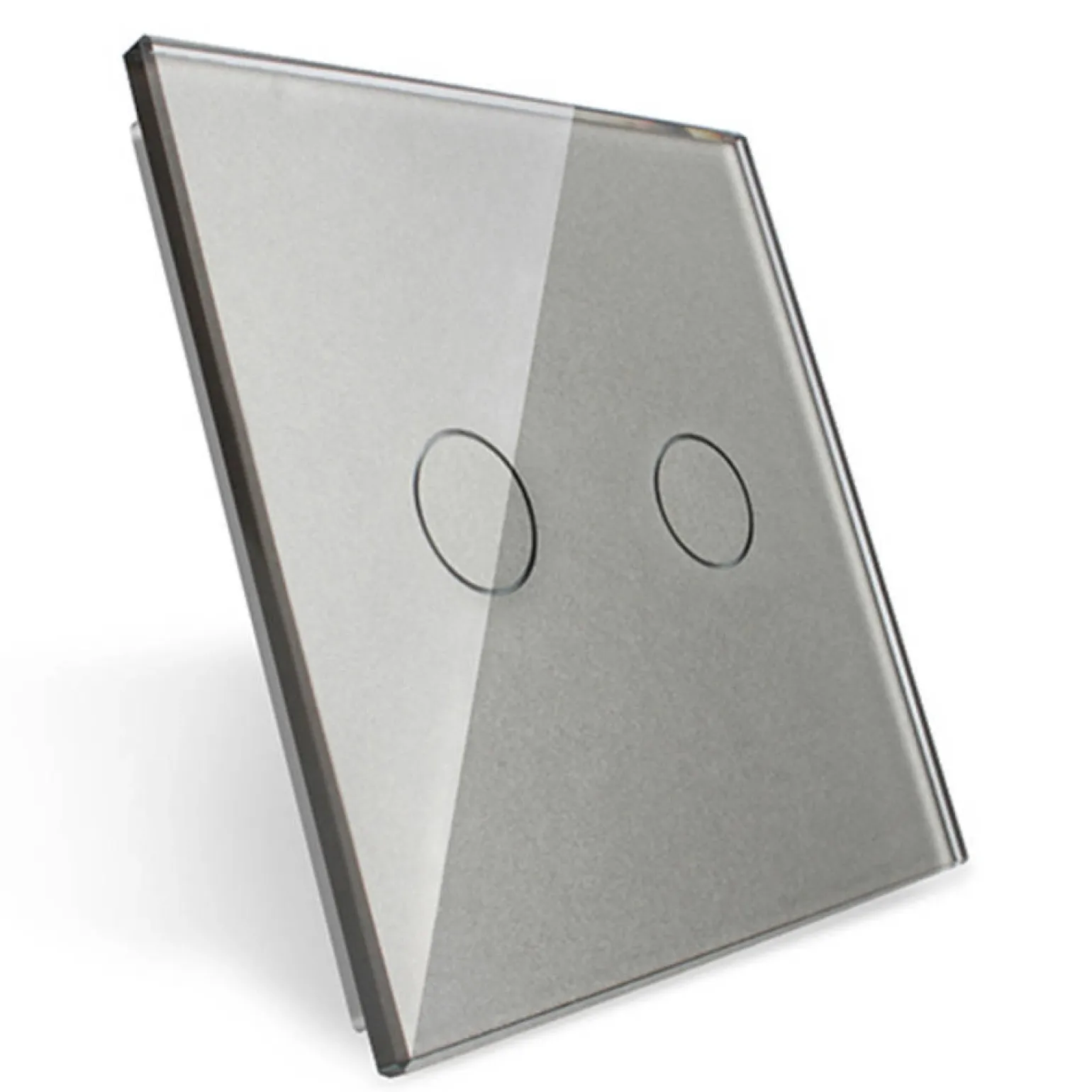 Podwójny srebrny panel szklany (702-64) LIVOLO