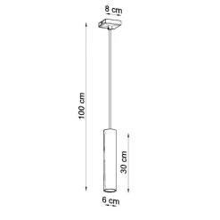 Pojedyncza Lampa Wisząca LAGOS 1 chrom (SL.1204) - Sollux Lighting