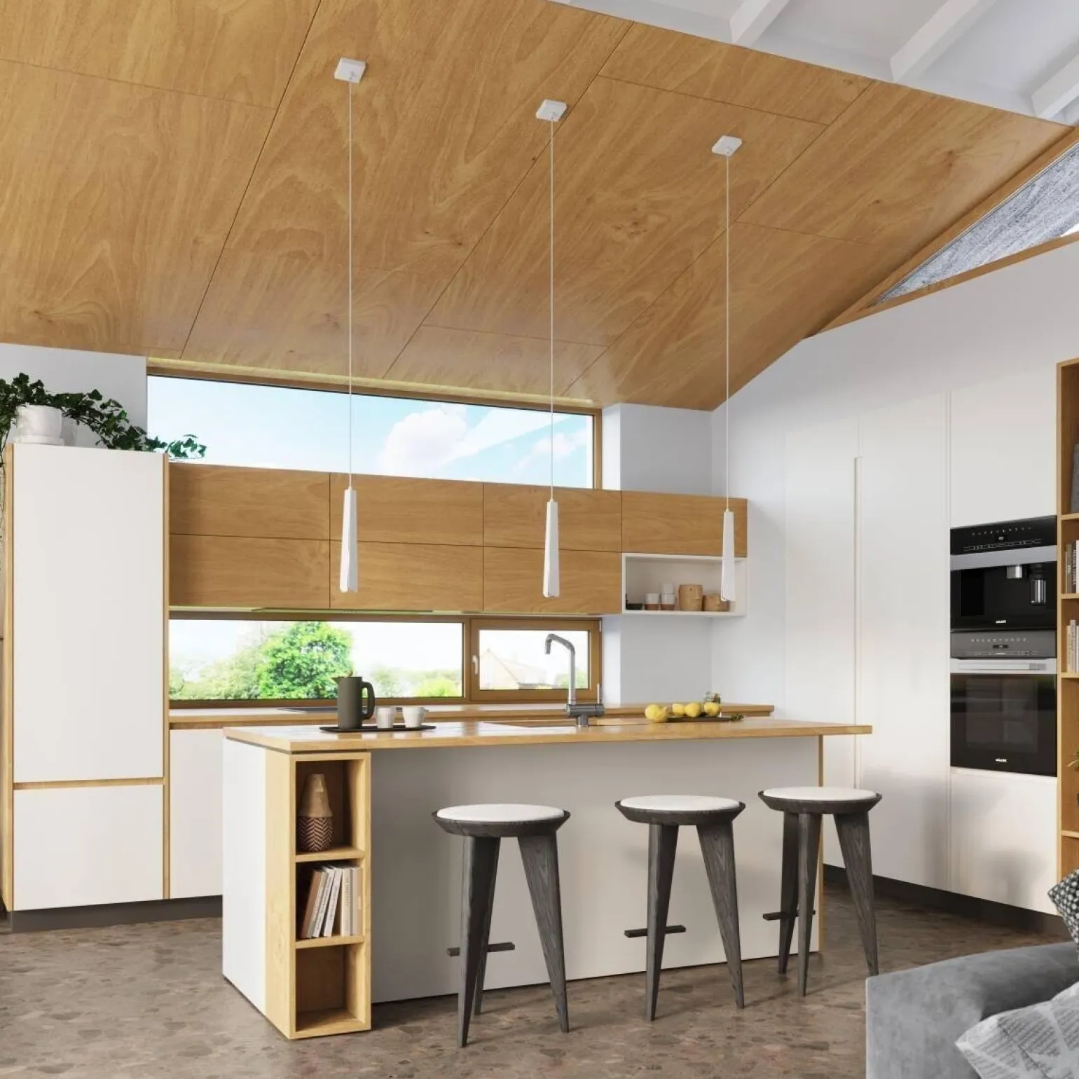 Pojedyncza lampa wisząca nad wyspę kuchenną PRYSM 1 biała (SL.1397) - Sollux Lighting