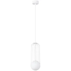 Pojedyncza lampa wisząca przy łóżku BRINA 1 biała (SL.1331) - Sollux Lighting