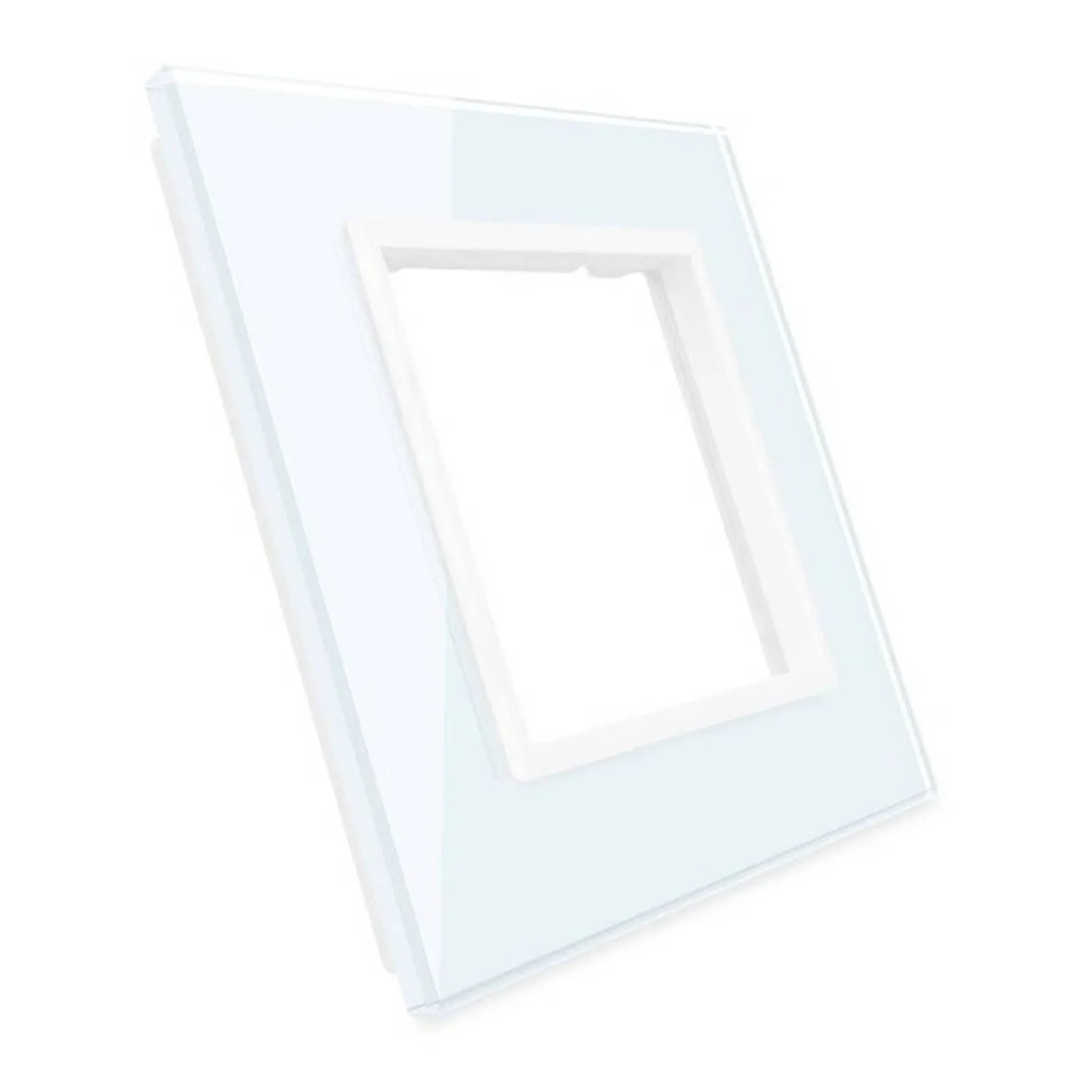 Pojedyncza ramka szklana w kolorze Białym (GPF-1-61) LIVOLO