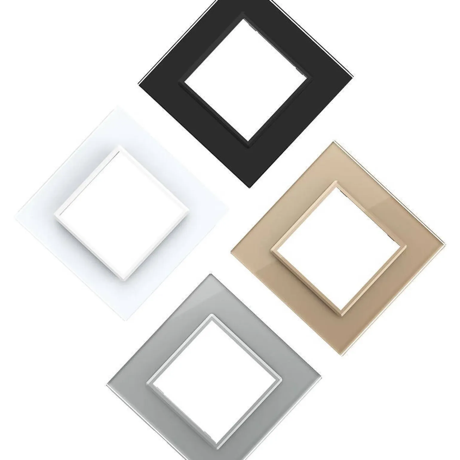 Pojedyncza ramka szklana w kolorze Białym (GPF-1-61) LIVOLO