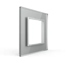 Pojedyncza ramka szklana w kolorze Srebrnym (GPF-1-64) LIVOLO