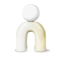 POP U Lampa biurkowa, ceramiczna z tekstylnym przewodem i włącznikiem (LX24802) - LYOMA