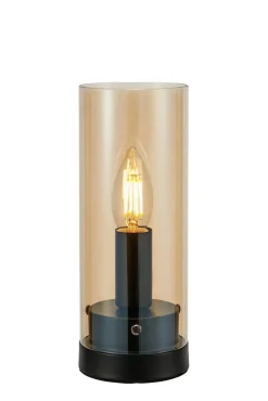 POST Table 1L 9cm Black/Plated Amber (108719) Markslojd