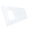 Potrójna biała ramka szklana z miejscem włącznika dotykowego (7011G-61) LIVOLO