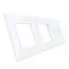 Potrójna biała ramka szklana z miejscem włącznika dotykowego (702GG-61) LIVOLO