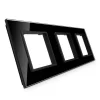 Potrójna czarna ramka szklana (GPF-3-62) LIVOLO