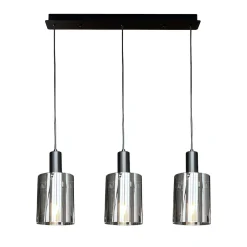 Potrójna lampa wisząca Arcadia Black 3xE27 (ML1819) - Milagro