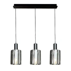 Potrójna lampa wisząca Arcadia Black 3xE27 (ML1819) - Milagro
