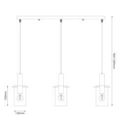 Potrójna lampa wisząca Arcadia Gold 3xE27 (ML1817) - Milagro