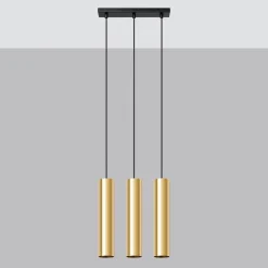 Potrójna Lampa Wisząca LAGOS 3 złoty połysk (SL.1201) - Sollux Lighting