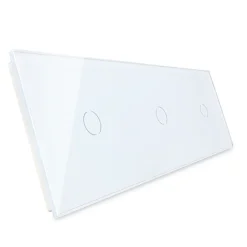 Potrójny biały panel szklany (70111-61) LIVOLO