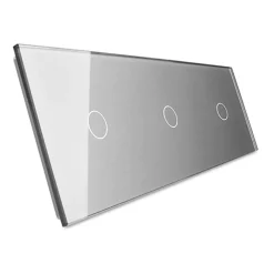 Potrójny srebrny panel szklany (70111-64) LIVOLO