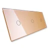 Potrójny złoty panel szklany (70111-63) LIVOLO