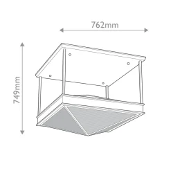 Półplafon Cairo - 4 źródła światła - Miejski brąz (QN-CAIRO-SF-UBZ-CR) - Quintiesse