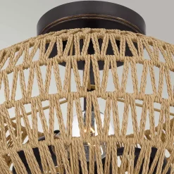 Półplafon Casablanca - 3 źródła światła - Palladiański brąz (QZ-CASABLANCA-3SF-PBZ) - Elstead Lighting