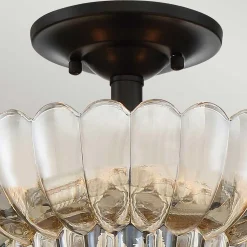 Półplafon Whitecap - 3 źródła światła - Kakaowy brąz (QZ-WHITECAP-SF-S) - Elstead Lighting